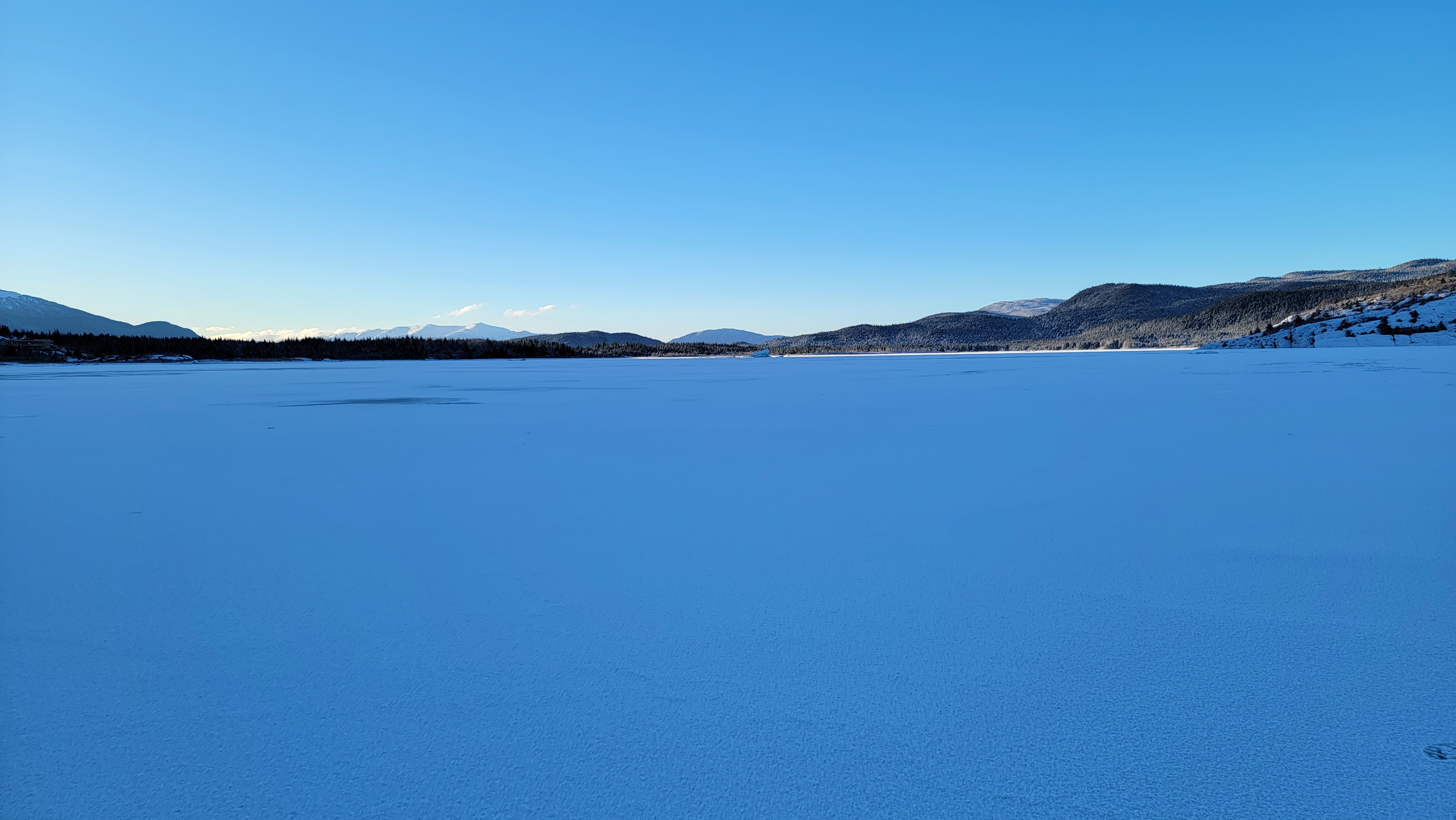 Sunrise on a frozen lake